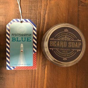 Beard Soap New by Mediterranean Blue Shea Butter Made in Portugal
